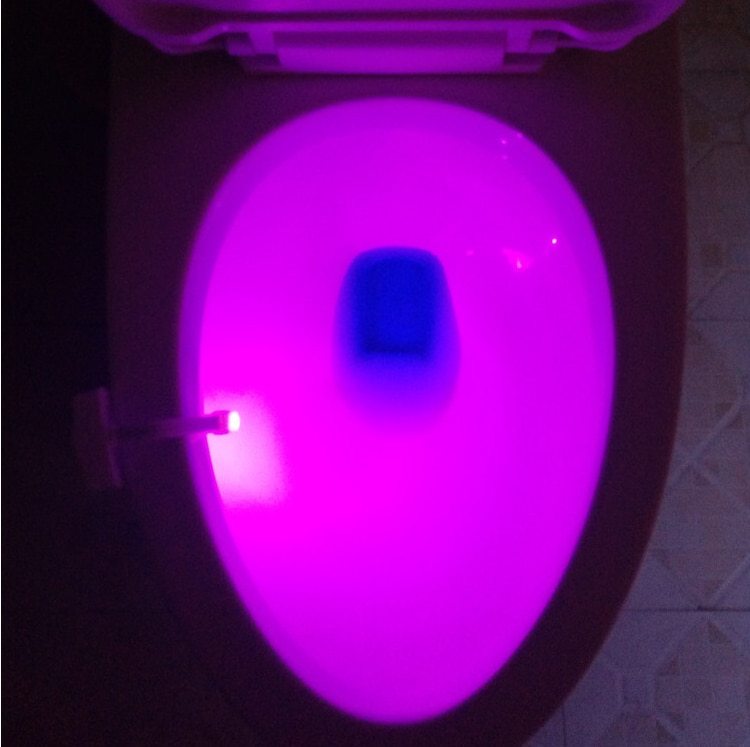 Toilet Induction LED Night Light – Motion-Activated Bathroom Light with Adjustable Colors
