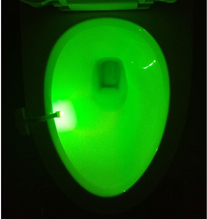 Toilet Induction LED Night Light – Motion-Activated Bathroom Light with Adjustable Colors