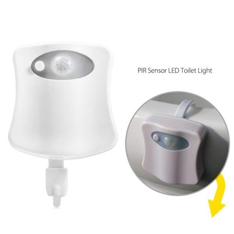 Toilet Induction LED Night Light – Motion-Activated Bathroom Light with Adjustable Colors