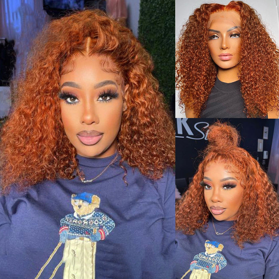 "Human Hair Bob Wig - Water Wave Style