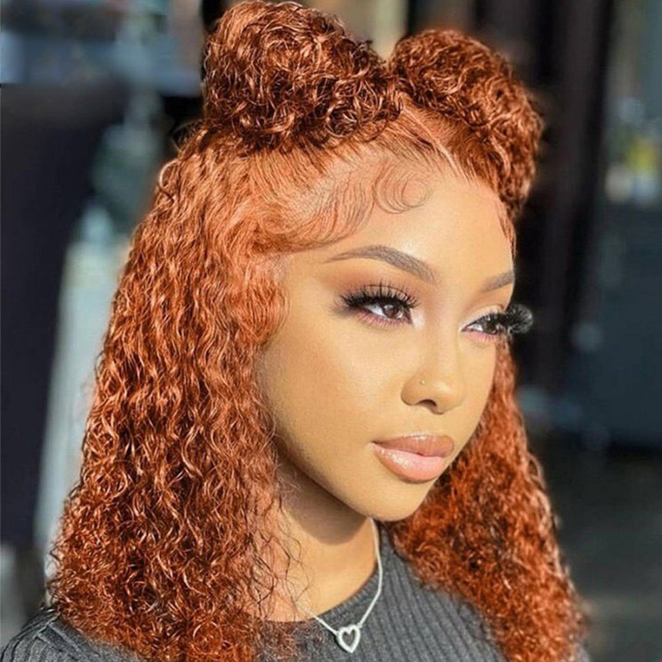 "Human Hair Bob Wig - Water Wave Style