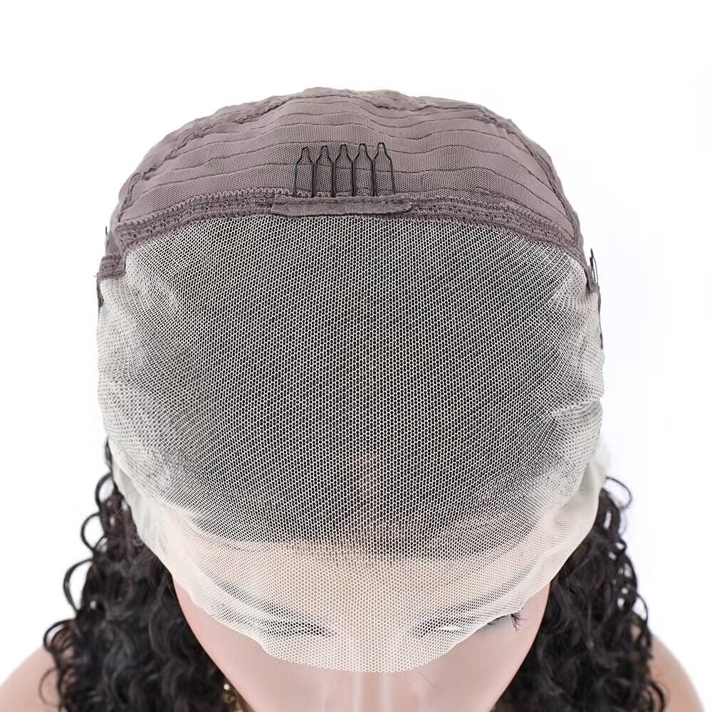 "Human Hair Bob Wig - Water Wave Style
