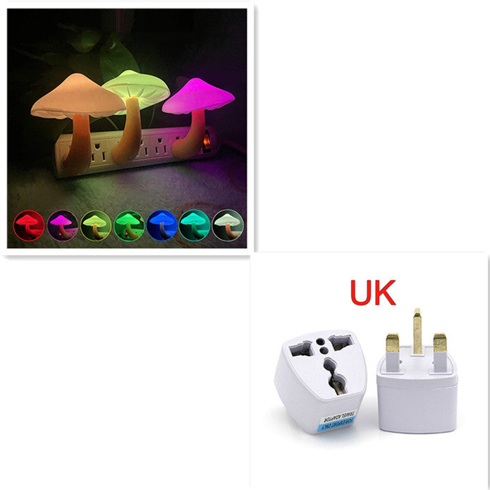 LED Mushroom Night Light – Plug-In Sensor Lamp with Warm White Glow