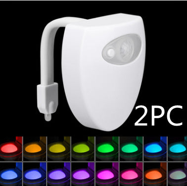 Toilet Induction LED Night Light – Motion-Activated Bathroom Light with Adjustable Colors