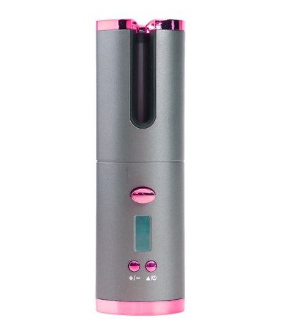Rechargeable Automatic Hair Curler – Portable Ceramic Curling Iron with LCD Display & Rotating Barrel – USB Rechargeable Cordless Hair Styler
