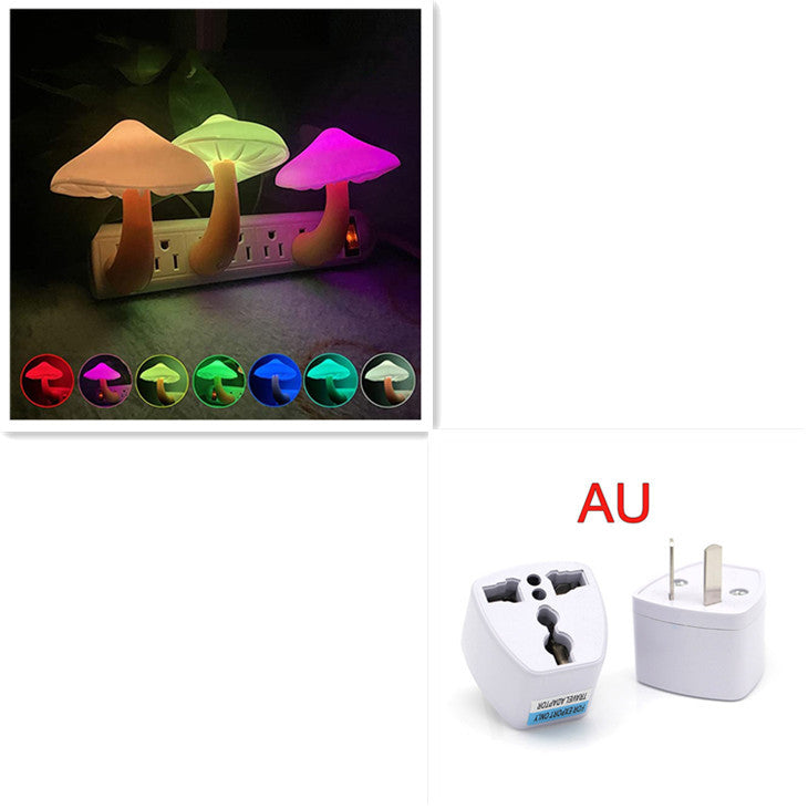 LED Mushroom Night Light – Plug-In Sensor Lamp with Warm White Glow