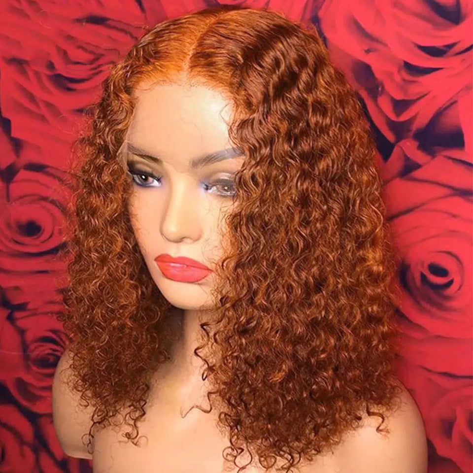 "Human Hair Bob Wig - Water Wave Style