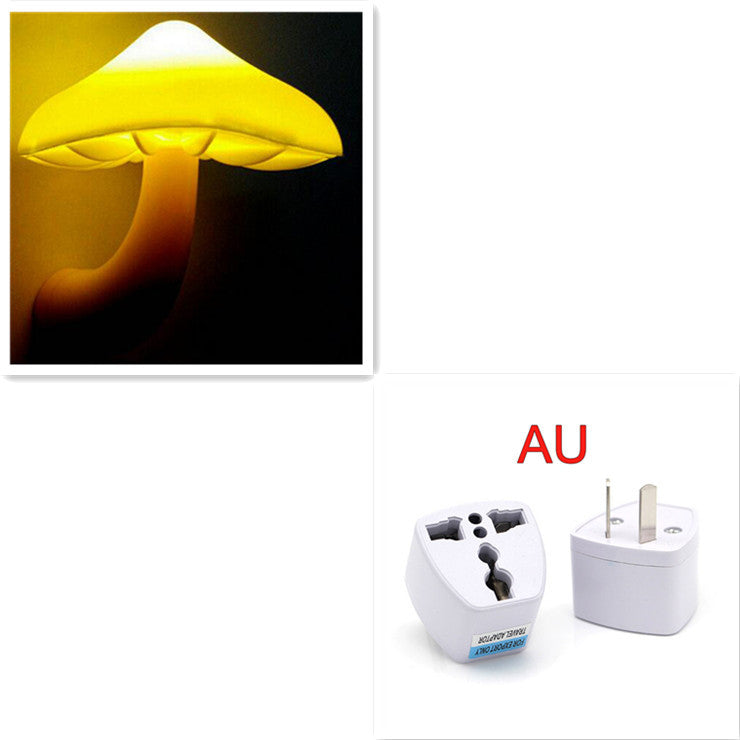 LED Mushroom Night Light – Plug-In Sensor Lamp with Warm White Glow