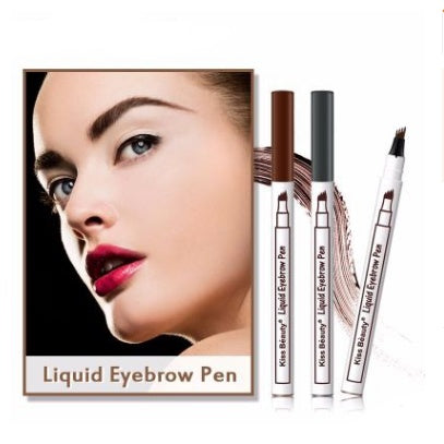 Waterproof Natural Eyebrow Pen – 4-Point Microblading Fork Tip Tattoo Pencil