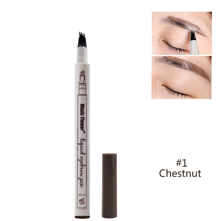 Waterproof Natural Eyebrow Pen – 4-Point Microblading Fork Tip Tattoo Pencil