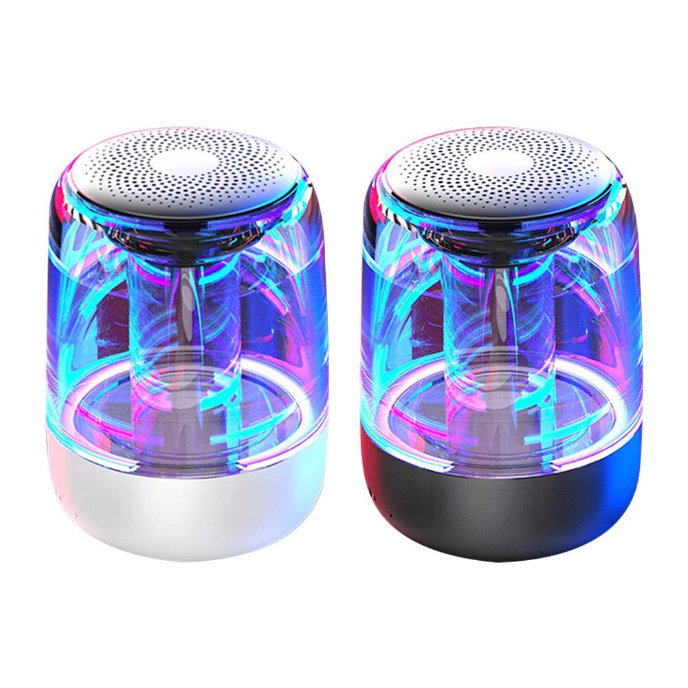 Portable Bluetooth Speaker with LED Lights - Wireless Speaker with Powerful Bass and Radio