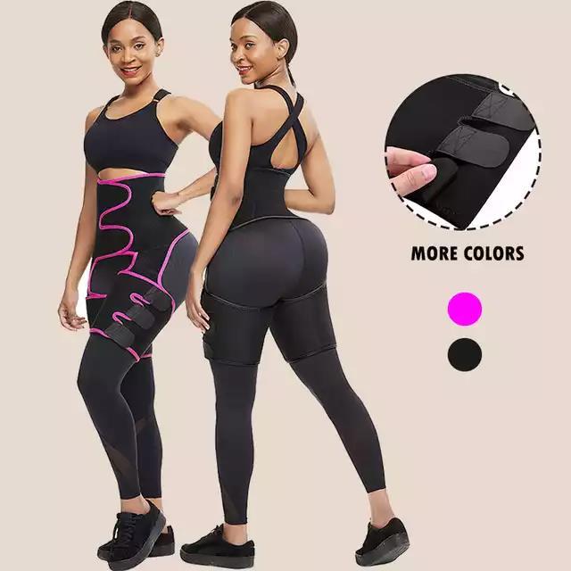 Adjustable Sports Waist Belt with Leg Straps – Neoprene Body Shaper for Enhanced Sweat & Support