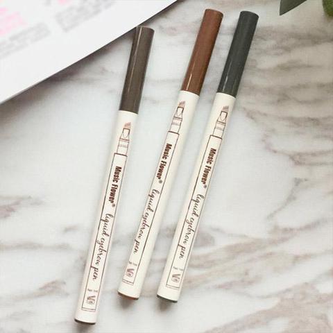 Waterproof Natural Eyebrow Pen – 4-Point Microblading Fork Tip Tattoo Pencil