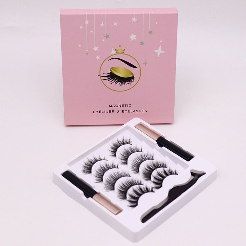 Magnetic Eyelashes & Eyeliner Kit – Reusable 3D Faux Mink Lashes with Waterproof Magnetic Liner & Applicator