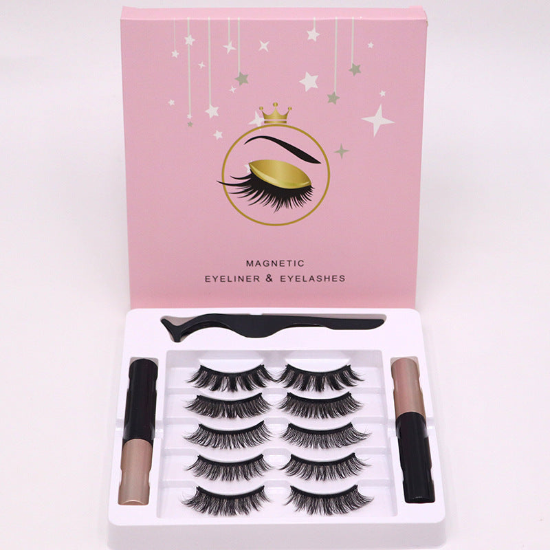 Magnetic Eyelashes & Eyeliner Kit – Reusable 3D Faux Mink Lashes with Waterproof Magnetic Liner & Applicator
