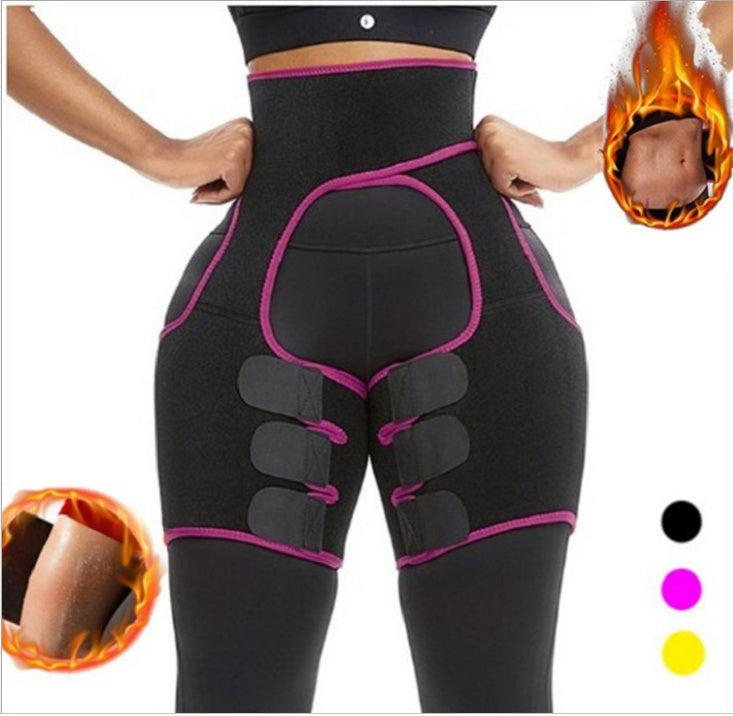 Adjustable Sports Waist Belt with Leg Straps – Neoprene Body Shaper for Enhanced Sweat & Support