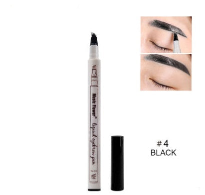 Waterproof Natural Eyebrow Pen – 4-Point Microblading Fork Tip Tattoo Pencil