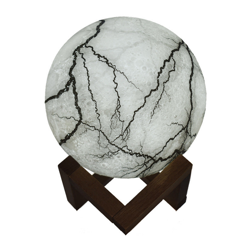3D Moon Lamp Night Light - Painted LED Lightning Design