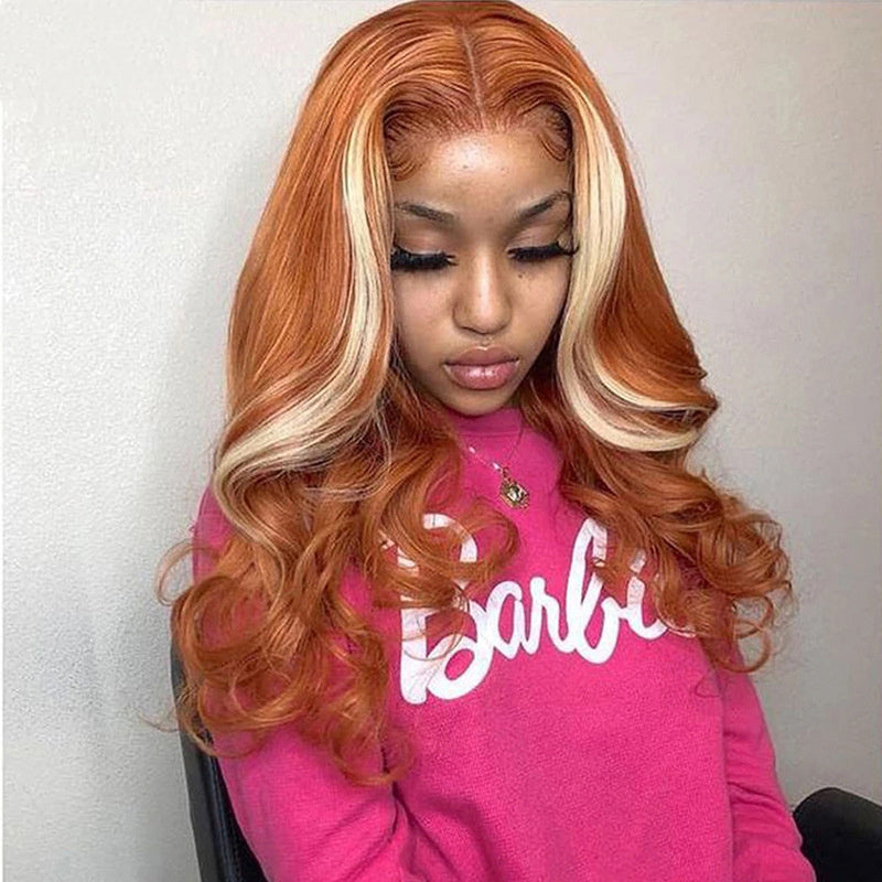4x4 Human Hair Wig with Highlights - Natural Look & Versatile Styling