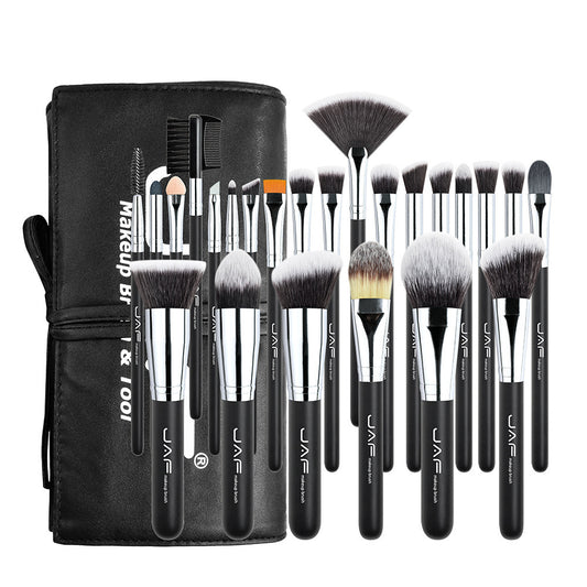 24-Piece Professional Makeup Brush Set – Complete Cosmetic Kit with Travel Pouch