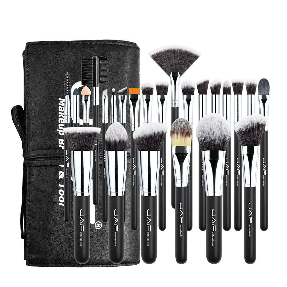 24-Piece Professional Makeup Brush Set – Complete Cosmetic Kit with Travel Pouch