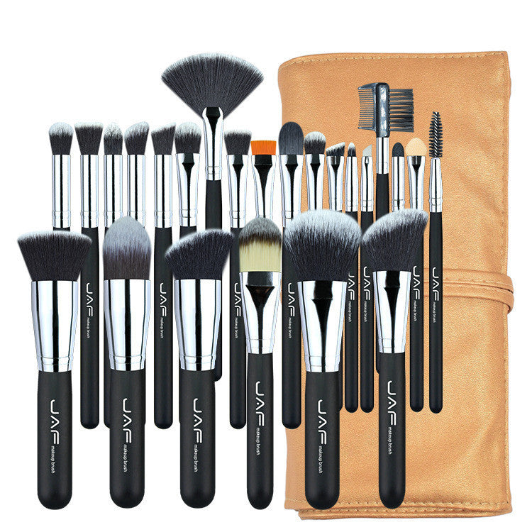 24-Piece Professional Makeup Brush Set – Complete Cosmetic Kit with Travel Pouch