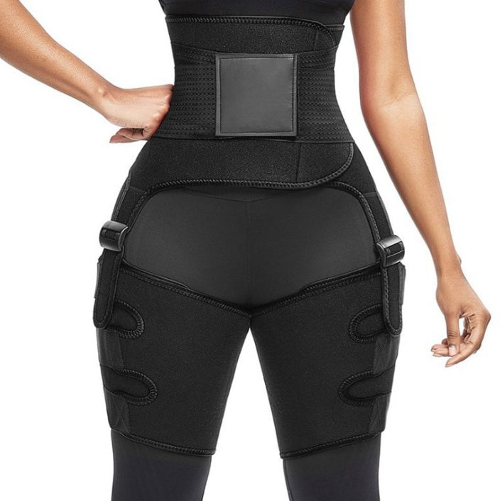 Adjustable Sports Waist Belt with Leg Straps – Neoprene Body Shaper for Enhanced Sweat & Support