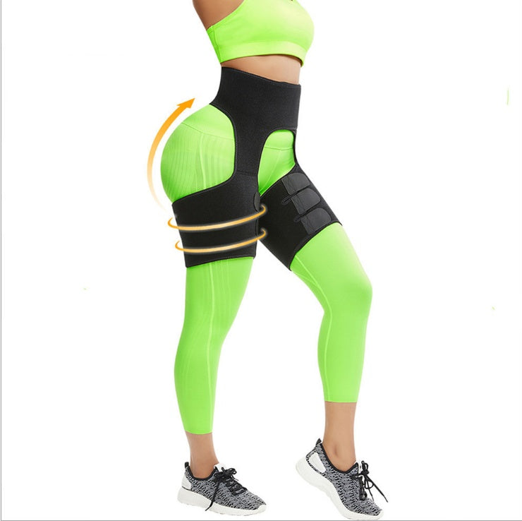 Adjustable Sports Waist Belt with Leg Straps – Neoprene Body Shaper for Enhanced Sweat & Support