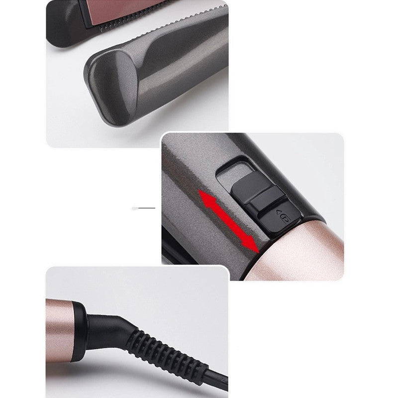 2-in-1 Hair Straightener & Curler - Tourmaline Ceramic Flat Iron