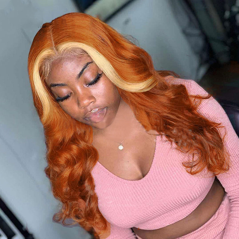 4x4 Human Hair Wig with Highlights - Natural Look & Versatile Styling