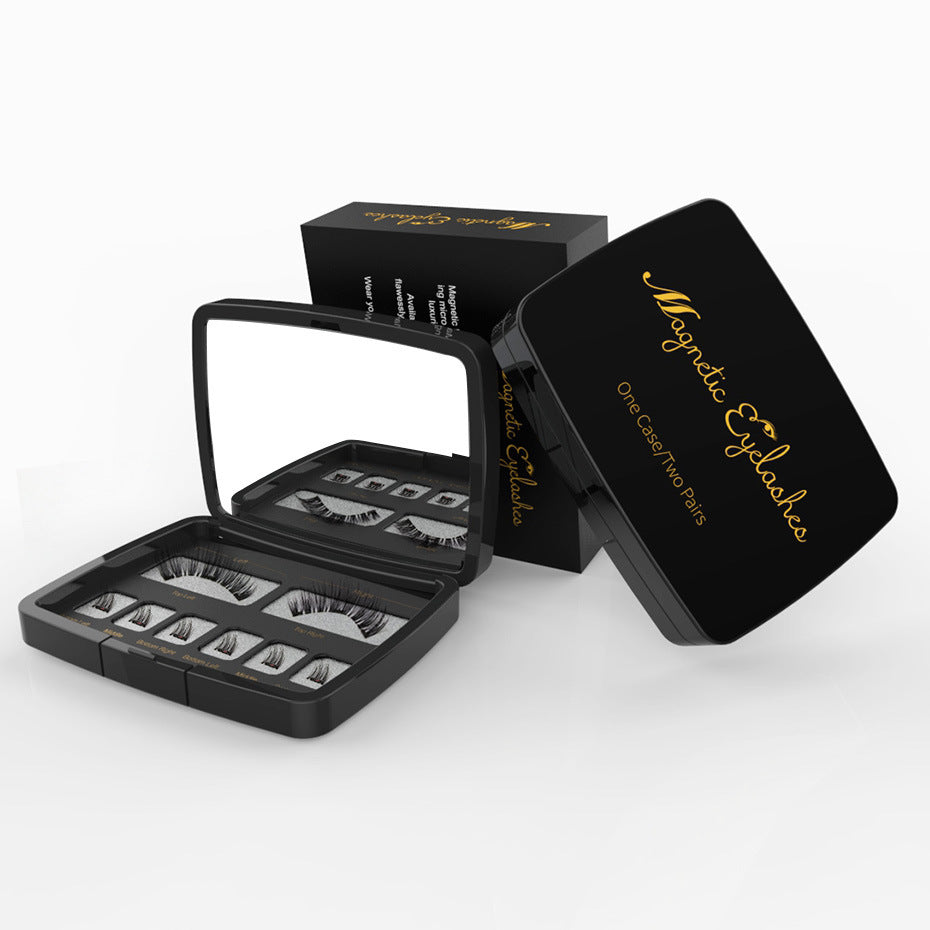 Magnetic Eyelashes with Integrated Storage Box – Glue-Free, Reusable False Lashes with Applicator