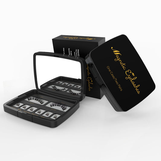 Magnetic Eyelashes with Integrated Storage Box – Glue-Free, Reusable False Lashes with Applicator