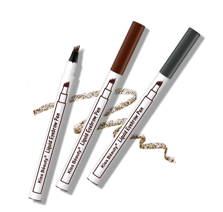Waterproof Natural Eyebrow Pen – 4-Point Microblading Fork Tip Tattoo Pencil