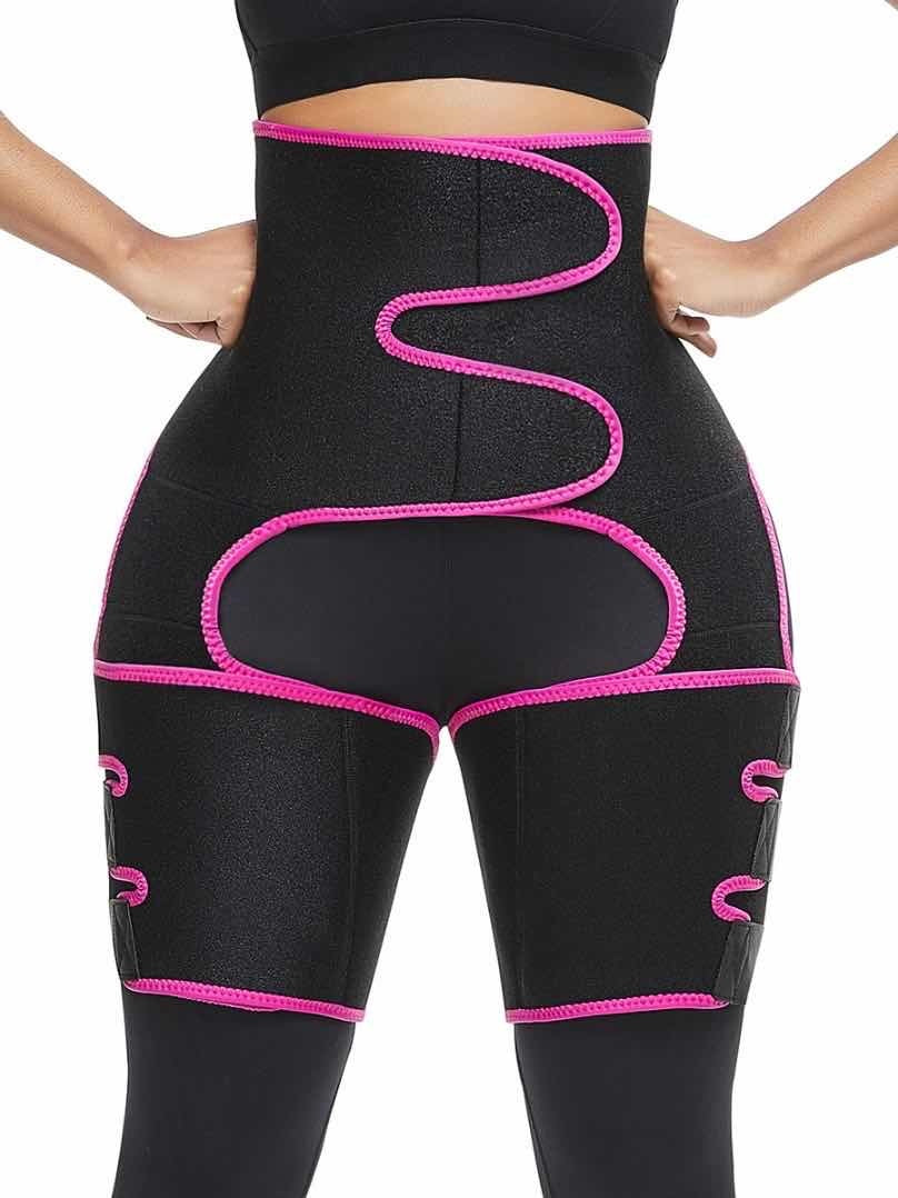 Adjustable Sports Waist Belt with Leg Straps – Neoprene Body Shaper for Enhanced Sweat & Support