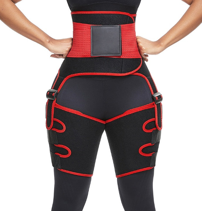 Adjustable Sports Waist Belt with Leg Straps – Neoprene Body Shaper for Enhanced Sweat & Support
