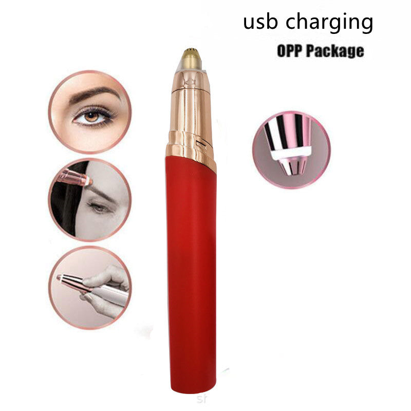 Precision Eyebrow Epilator – USB Rechargeable Electric Trimmer for Painless Hair Removal