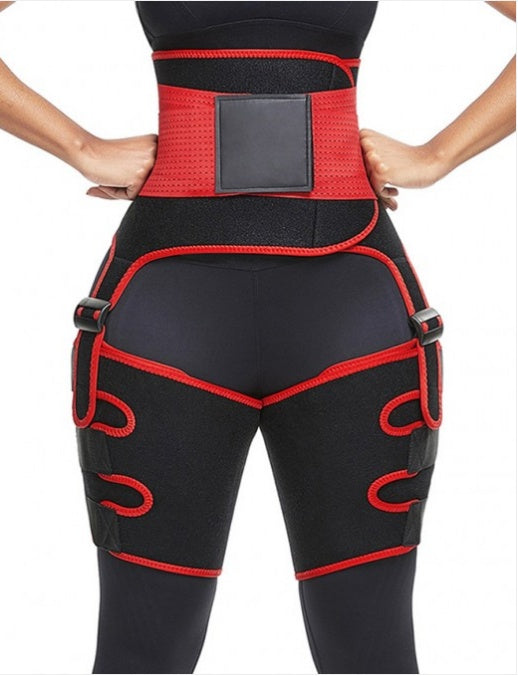 Adjustable Sports Waist Belt with Leg Straps – Neoprene Body Shaper for Enhanced Sweat & Support