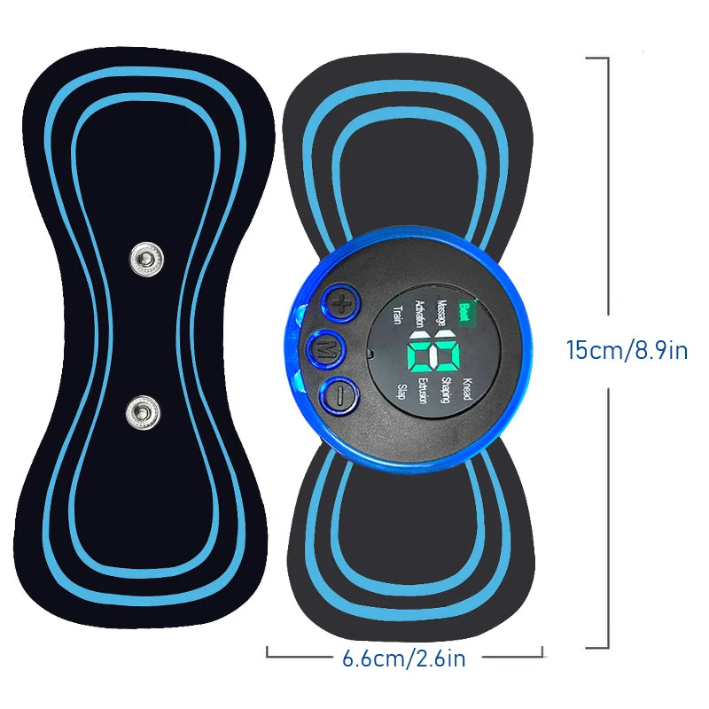 8 Modes Rechargeable Neck Massager with Remote Control EMS Low Frequency Pulse Massager For Muscle Relaxation Relief The Pain