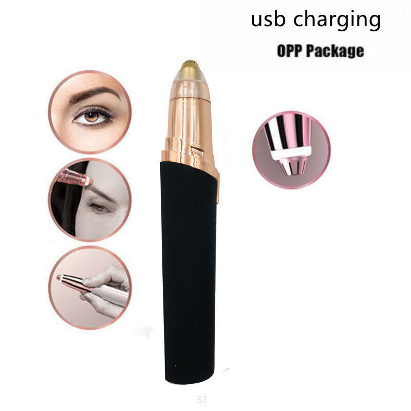 Precision Eyebrow Epilator – USB Rechargeable Electric Trimmer for Painless Hair Removal