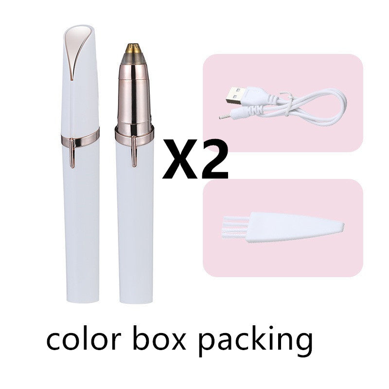 Precision Eyebrow Epilator – USB Rechargeable Electric Trimmer for Painless Hair Removal