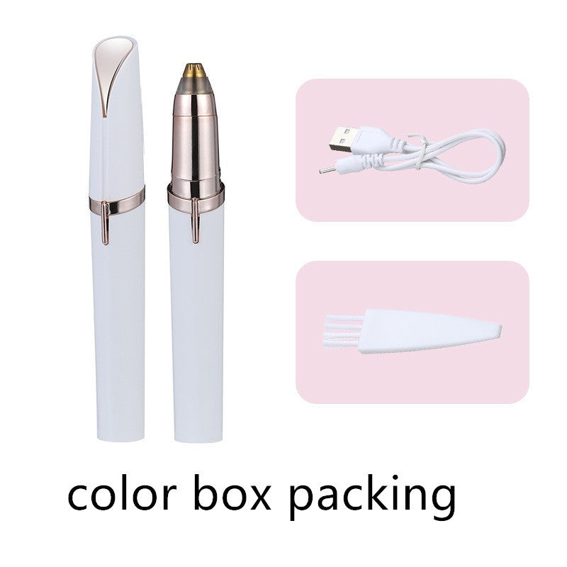 Precision Eyebrow Epilator – USB Rechargeable Electric Trimmer for Painless Hair Removal